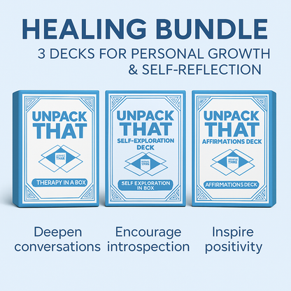 Healing Bundle – Unpack That + Self‑Exploration + Daily Affirmations Decks